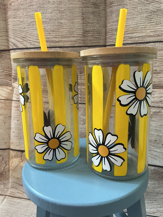 Daisy Glass Cup