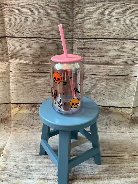 Pink & Blue Skull Cup