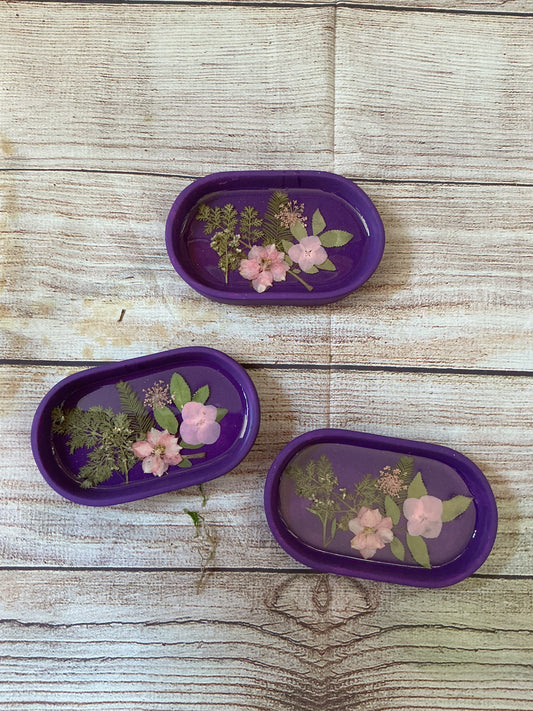 Ceramic Floral Trinket Tray