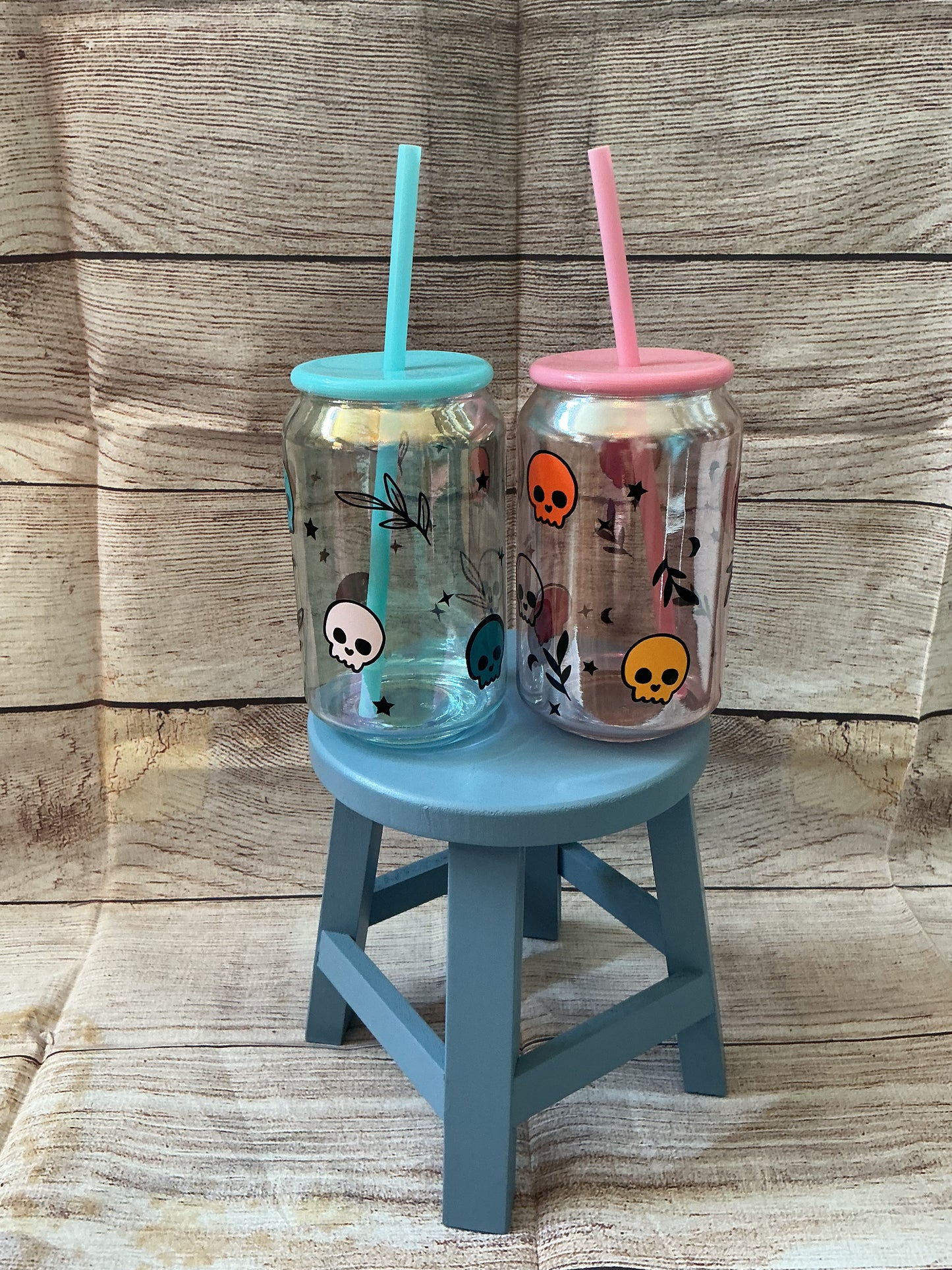 Pink & Blue Skull Cup